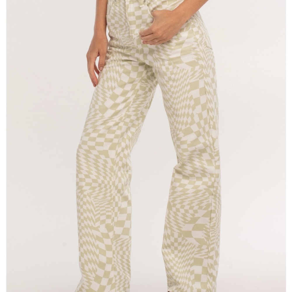 RSQ Beige Checkered Women's Jeans